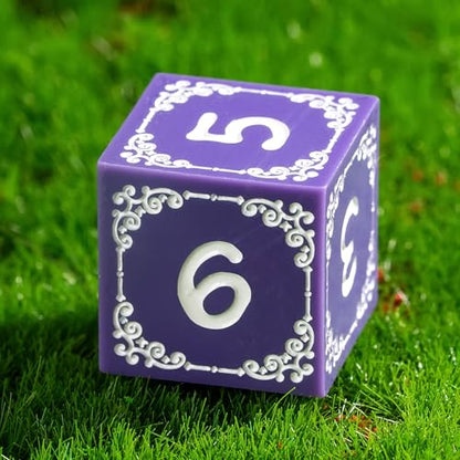 Cusdie 7-Piece Sharp Edges DND Dice Set with Sprout Design - Perfect for Tabletop RPGs Board Games Gifting and Collecting(Sprout Purple) - color: Sprout-purple