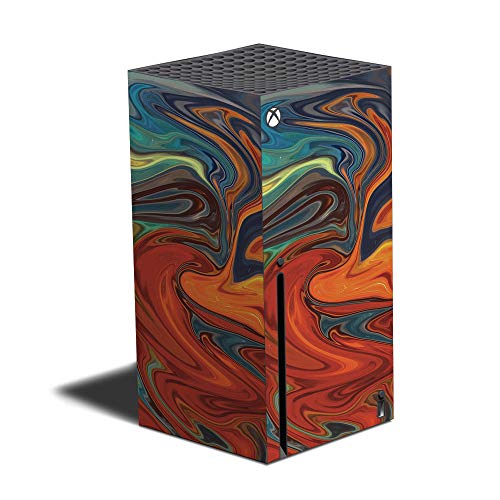 MightySkins Skin Compatible with Xbox Series X - Lava Water | Protective, Durable, and Unique Vinyl Decal wrap Cover | Easy to Apply, Remove, and Change Styles | Made in The USA (MIXBSERX-Lava Water) - color: Lava Water
