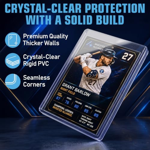 Premium Seamless 20PT - 360PT Thick Top Loaders for Cards | Top Loader Card Holder, Baseball Card Sleeves Hard Plastic, Hard Trading Cards Sleeves, TCG Sports Sleeve Hards, Toploader Clear Plastic. - style: 360PT - 25 Count