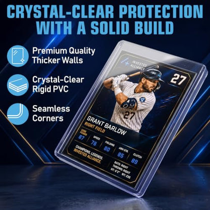 Premium Seamless 20PT - 360PT Thick Top Loaders for Cards | Top Loader Card Holder, Baseball Card Sleeves Hard Plastic, Hard Trading Cards Sleeves, TCG Sports Sleeve Hards, Toploader Clear Plastic. - style: 360PT - 25 Count