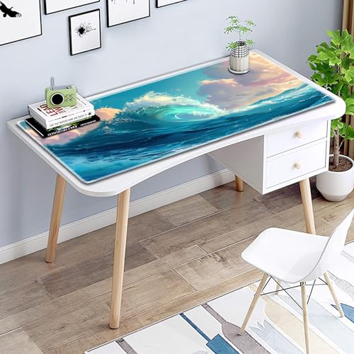 for MTG Playmat Non-Slip Rubber Play Mat with Storage Bag Combination, Ideal for Card Game Lovers TCG Play Mat, Sea Roll - color: Sea Roll
