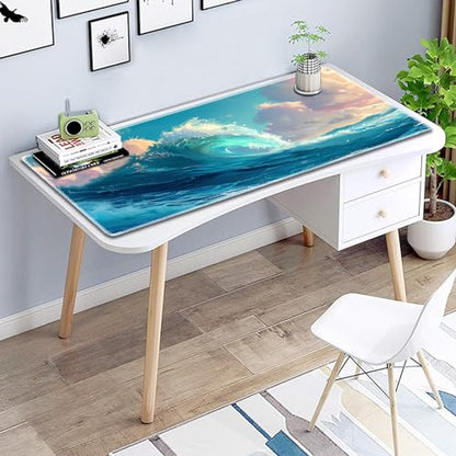 for MTG Playmat Non-Slip Rubber Play Mat with Storage Bag Combination, Ideal for Card Game Lovers TCG Play Mat, Sea Roll - color: Sea Roll