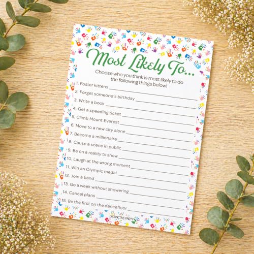 Family Reunion Games Set, 4 Interactive Group Activities, 20 Guests | Family Trivia, Most Likely To, Family Feud & Find the Family Member, 5x7 in Cards