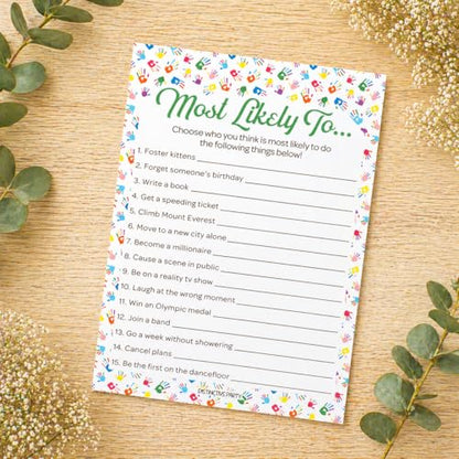 Family Reunion Games Set, 4 Interactive Group Activities, 20 Guests | Family Trivia, Most Likely To, Family Feud & Find the Family Member, 5x7 in Cards