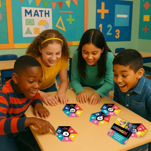 Evermade Adsumudi Math Game - The Monstrously Fun, Smart Game for Kids to Practice Multiplication, Division, Addition and Subtraction - Great for Kids Ages 8-12