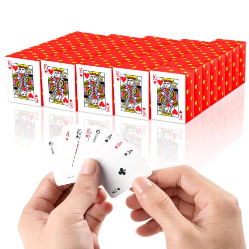 VZZNN 40 Decks Mini Playing Cards Bulk Set, Tiny 1.65" Pocket Poker Cards, Portable Miniature Card Games for Travel, Party Favors, Classroom Rewards, Gift Bags, Christmas Stocking Stuffers