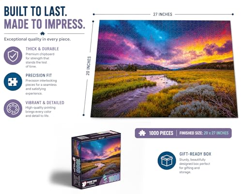 1000 Piece Jigsaw Puzzle for Adults - Nature Landscape - Idaho Gold - Challenging Puzzle Perfect for Game Nights - 1000 Piece for Adults. 20x27 inches - color: Idaho Gold