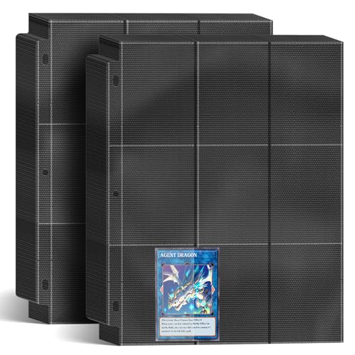 900 Pockets Trading Baseball Card Sleeves Binder, 50 Pages Double-Sided Protector Sports Card Binder Fit for MTG YU-GI-OH Cards, Football Cards, Game Cards, Standard Sized Cards for 3-Ring Binder - size: 900 Pockets