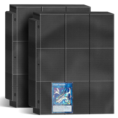900 Pockets Trading Baseball Card Sleeves Binder, 50 Pages Double-Sided Protector Sports Card Binder Fit for MTG YU-GI-OH Cards, Football Cards, Game Cards, Standard Sized Cards for 3-Ring Binder - size: 900 Pockets