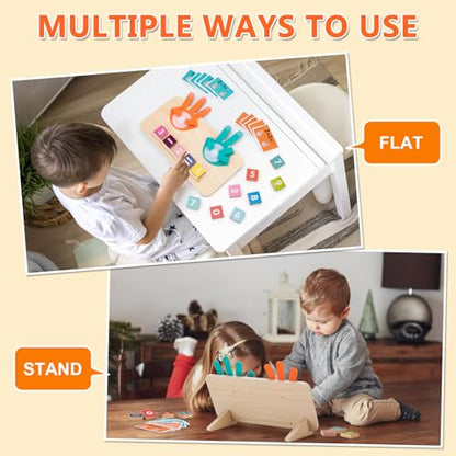 GUEETIC® Preschool Math Manipulatives Learning Toys for Toddlers 2-4 | Montessori Number Counting Block Toys for Kids, Educational Toys for 3-5 Year Old Boys Girls Christmas Birthday Gifts