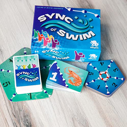 Bézier Games, Sync or Swim, Fast & Fun Strategic Card Game | For 2 to 4 Players, Ages 14+