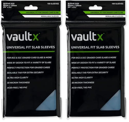 Vault X Graded Trading Card Slab Sleeves, Bags for Universal Fit for BGS, SGC, ACE Cases and More, Collectible Card Games, Sports, TCG (200 Pack) - size: Universal Fit 200 pack