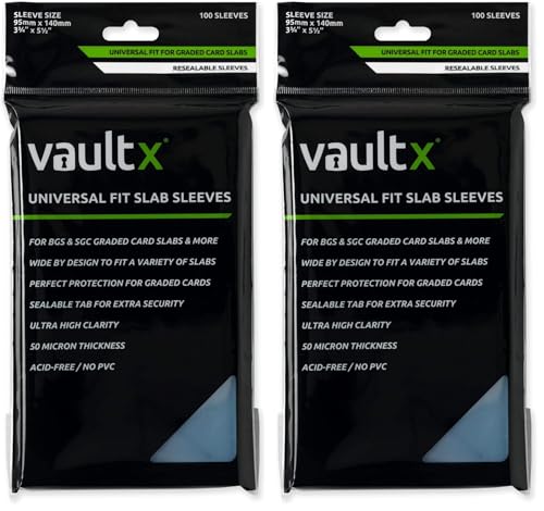 Vault X Graded Trading Card Slab Sleeves, Bags for Universal Fit for BGS, SGC, ACE Cases and More, Collectible Card Games, Sports, TCG (200 Pack) - size: Universal Fit 200 pack