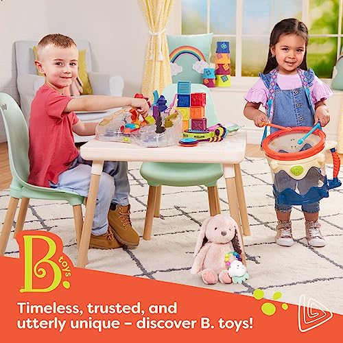 B. toys Wooden Puzzle Set, Pack o' Puzzles Trucks, 4 x 12 Pieces, Wood Toys | 4 truck-themed wooden with storage box, color-coded backs, easy-hold pieces, 48 puzzle pieces, Trucks, Wood Toys, 3+ Years - style: Trucks