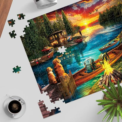 Puzzles for Adults 1000 Pieces, Jigsaw Puzzle for Adults, Fun Challenging Puzzle, Wilderness Lakeside Puzzles Game, Interlock Perfectly No Dust, Gifts for Friends Parents Father's Day - color: Wilderness