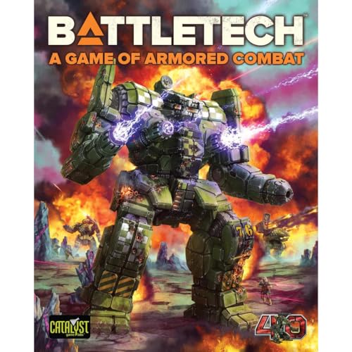 BattleTech A Game of Armored Combat 40th Edition Game by Catalyst Game Labs | Sci Fi Miniatures Wargame Starter Set with Tactical Mech Combat Maps Dice Rulebooks Terrain and RPG Inspired Strategy | Catalyst Game Labs, Box Contains 8 Pre-Assembled Miniatur