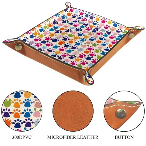 Colorful Dogs Paws Dice Tray Dice Rolling Tray Folding Dice Holder for Dice Games, Like RPG, DND and Other Table Games - color: Multi 15