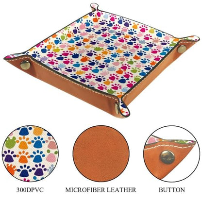 Colorful Dogs Paws Dice Tray Dice Rolling Tray Folding Dice Holder for Dice Games, Like RPG, DND and Other Table Games - color: Multi 15