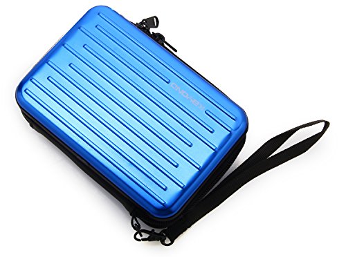Anti-Shock Silver Aluminium Carry Travel Protective Storage Case Bag for 2.5" Inch Portable External Hard Drive HDD USB 2.0/3.0 (Blue) - color: Blue