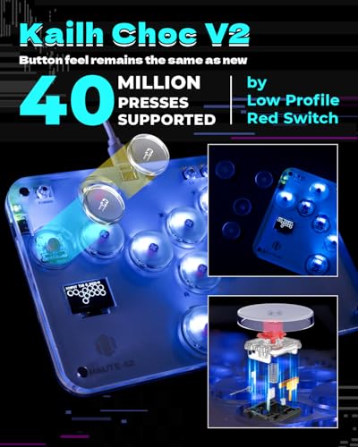 Sehawei Haute42 Arcade Stick S13 All-Button Gamerfinger with Custom RGB & Turbo Functions,Arcade Controller Street Fight for PC/Ps3/Ps4/Switch/Steam Game Keyboard-Supports Hot Swap & SOCD