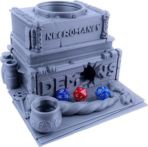 Spell Books Dice Tower for All Dice Sizes. Perfect Dice Roller for Dungeons and Dragons, Tabletop RPG, Miniature Games and Board Games
