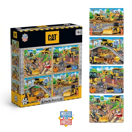 MasterPieces – Jigsaw Puzzle Set for Kids 6+ Years, 4-Pack of 100 Pieces, Educational and Fun Game, Caterpillar Collection, Gift Idea for Children, 8" x 10 - style: Caterpillar
