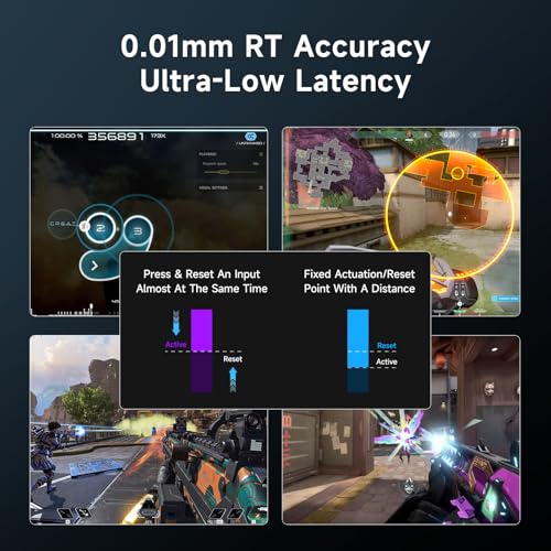 MCHOSE ACE 68 60% Mechanical Gaming Keyboard Wired Rapid Trigger Hall Effect Keyboard Magnetic Switch Adjustable Actuation 8000Hz Polling Rate Custom RGB MAC Laptop(Black Topographic TTC Dragon Lord) - color: 68-Black Dragon Lord