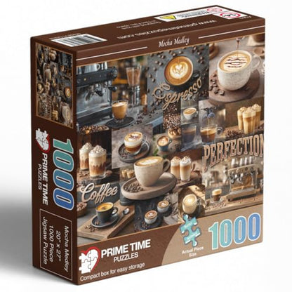 1000 Piece Collage Jigsaw Puzzle for Adults - Coffee Latte Espresso Collage - Challenging Puzzle Perfect for Game Nights - 1000 Piece for Adults. 20x27 inches (Mocha Medley) - color: Mocha Medley