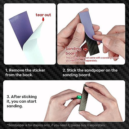 stedi Carbon Fiber Sanding Sticks 7PCS Hobby Model Tools for Sandpaper | Carbon Fiber Material Fine Detail Sanding Adhesive Sandpaper Compatible Plastic Models Part Modification - style: 7PCS Carbon Fiber Sanding Sticks