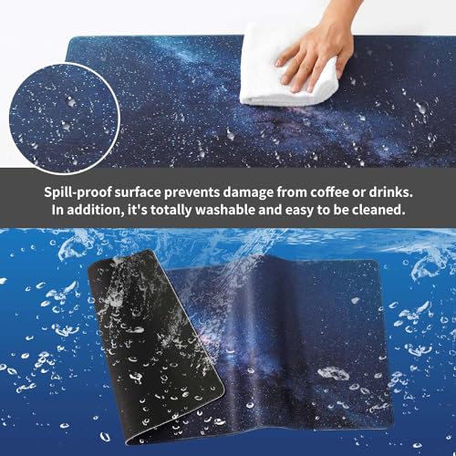Mouse Pad Gaming XL 27.56” x 11.81”, Galaxy Mouse Pad, Keyboard and Mouse Mat, Computer Desk Pad, Spill-Proof Surface and Anti-Skid Base 70 x 30cm | DOBAOJIA Gaming Mouse Pad, 70 x 30 cm, Office Computer Mat, Anti-Overflow Surface and Non-Slip Base - colo