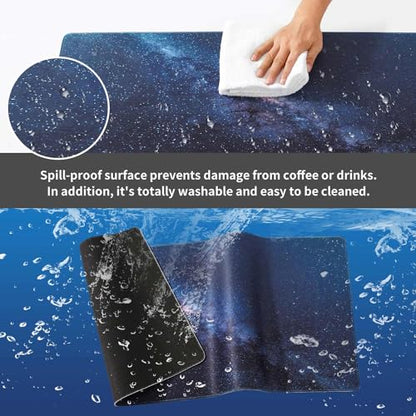 Mouse Pad Gaming XXL 31.5” x 15.75”,Galaxy Mouse Pad, Keyboard and Mouse Mat, Computer Desk Pad, Spill-Proof Surface and Anti-Skid Base 80 x 40cm | DOBAOJIA Gaming Mouse Pad, 80 x 40 cm, Office Computer Mat, Anti-Overflow Surface and Non-Slip Base - color