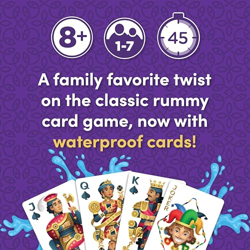 Five Crowns Waterproof Rummy Style Card Game for Kids, Family Game Night | Family Game Night, Travel Games, Screen-Free, Holiday Game, Playing Cards, Collector's Tin, Award-Winning - style: Five Crowns Waterproof