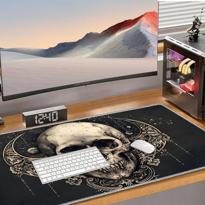 for MTG Playmat Non-Slip Rubber Play Mat with Storage Bag Combination, Ideal for Card Game Lovers TCG Play Mat, Moon Skull - color: Moon Skull