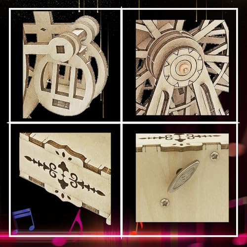 Wooden 3D Puzzle for Adults Mechanical Ferris Wheel Music Model Kits Wood DIY Crafts Kit to Build for Age 14+ Years Old - style: ferris wheel