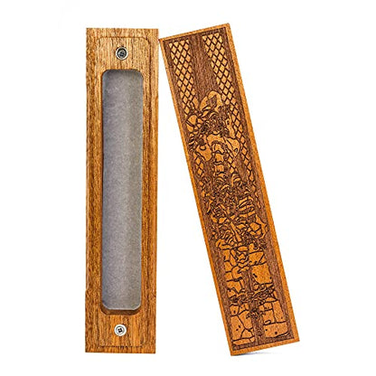 Sapele Wooden DND Dice Box, D&D Dice Holder 7 Die Dice Case with Felt Lined Magnetic Lid for D&D Tabletop Game(Skull & Roses) - color: Skull & Roses