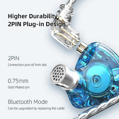 CCA KZ Zax in Ear Monitor Headphones 16 Units 7BA 1DD Hybrid Drivers HiFi IEM Earphones High Clarity Metal Gaming Earbuds with 2 Pin Detachable Cable - color: KZ ZAX Silver, size: no mic