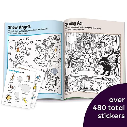 Highlights Hidden Pictures Sticker Fun for Kids Ages 3-6, 4-Pack, 64 Pages of Seek and Find Sticker Activities, Books Double as Coloring Books, 480+ Stickers, Volume 1