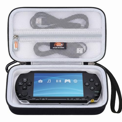 Legestori Hard EVA Travel Carry Case Compatible With Sony PSP 1000 2000 3000, Portable Protective Travel Cover Storage Box With Mesh Pocket & Carabiner (Case Only