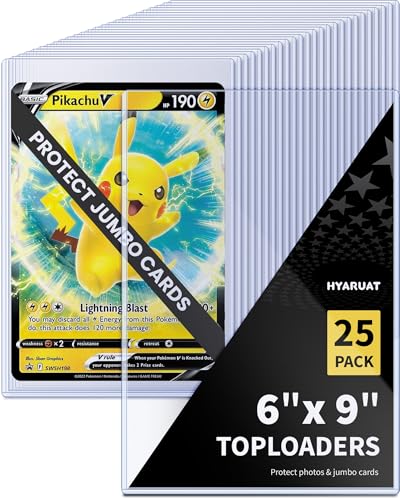 6x9 Toploader 25 Pack, Rigid PVC Jumbo Card Sleeves 39PT | Hard Plastic Protectors for Protecting Oversized Trading Cards, Photos, Postcards, Prints, Documents and Tickets, Blue Tint - size: 6 x 9 in – Fits Up to 6.06 x 9.06 in