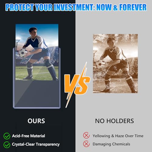 DEDC 100 Top Loaders Thick Card Load Holder Storage for Trading Cards Sports Sleeves 3" x 4" Hard Plastic 130 Pt Protective Toploaders Rigid Memorabilia Collectibles - size: 130pt