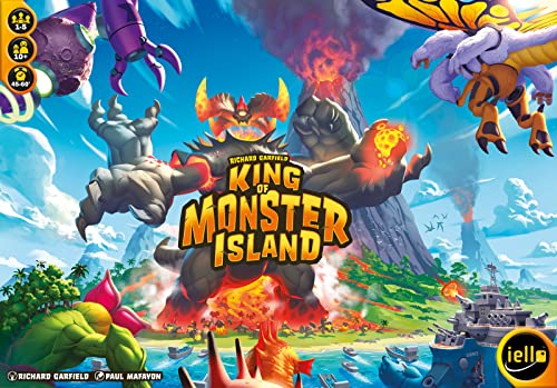 IELLO: King of Monster Island - Strategy Board Game, Sequel of The King of Line, Family, Play Cooperatively, Ages 10+, 1-5 Players, 60 Minutes - style: Monster Island