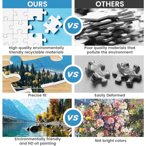VOLUVOLU 500 Piece Puzzle for Adults,Glacier Park Jigsaw Puzzles 500 Pieces | Mountain Jigsaw Puzzle,Birthday Party for Family Adults Funny Puzzle - color: Glacier Park