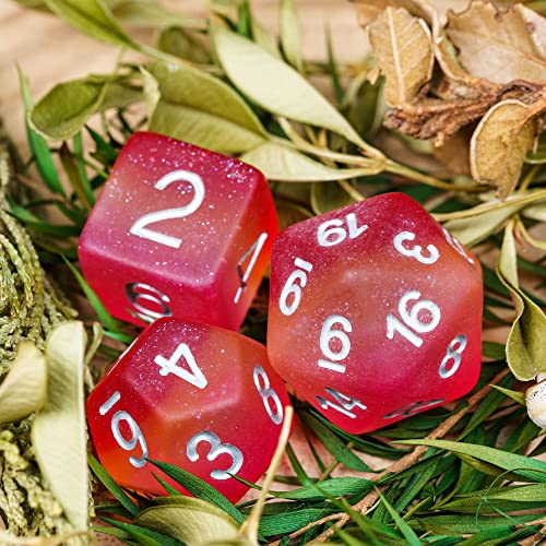 Lesbian-Pride DND Dice Set Matte Flag D&D Dice for RPG Board Games | Homosexual Flag, Leather Storage Bag, for Dungeons and Dragons Role Playing Games - color: Flag-lesbian-pride(matte)