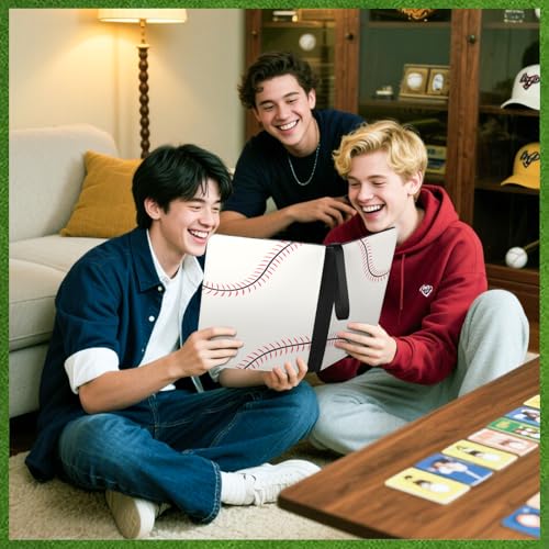 POKONBOY 9 Pocket Baseball Card Binder for 900 Cards, Trading Card Binder Collection Album Holder with Sleeves for Football Sports Games Cards - color: Baseball