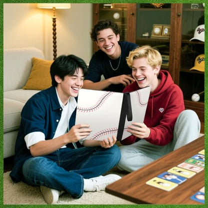 POKONBOY 9 Pocket Baseball Card Binder for 900 Cards, Trading Card Binder Collection Album Holder with Sleeves for Football Sports Games Cards - color: Baseball
