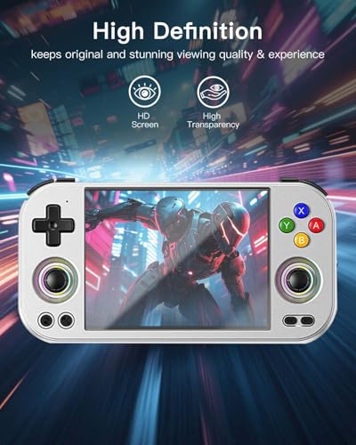 2 Pack Screen Protector for Anbernic RG477M Handheld Game Console, 9H Hardness Tempered Glass for Anbernic RG477M,Anti-Scratch, HD Clarity,Bubble Free