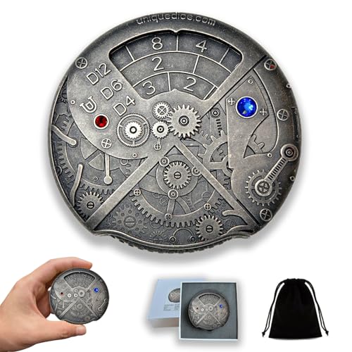 Spinner DND Dice Set, Metal Roulette D&D Dice with Gift Box, Dungeon and Dragon RPG Role Playing Gaming Dice