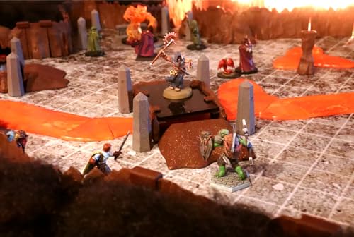 Dirt Cheap Dungeons - Lava Rivers Kit | Modular & Customizable | Injection-Molded for Superior Durability | TTRPG Accessories for D&D, Daggerheart, & Tabletop Gaming