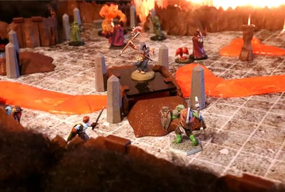 Dirt Cheap Dungeons - Lava Rivers Kit | Modular & Customizable | Injection-Molded for Superior Durability | TTRPG Accessories for D&D, Daggerheart, & Tabletop Gaming