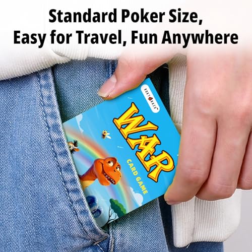 Upgraded Kids Card Games Pack, 6 Decks, Go Fish, Old Maid, Crazy Eights, Memory Match, Slap Jack, War, Playing Cards, Easter Basket Stuffers, Stocking Stuffers | Go Fish, Old Maid, Crazy Eights, Memory Match, Slap Jack, War. For family nights, travel, sto
